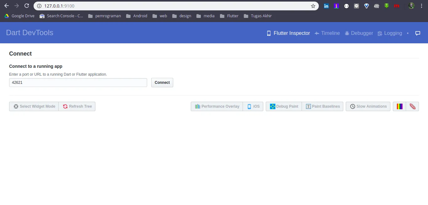 Dart DevTools Web Browser