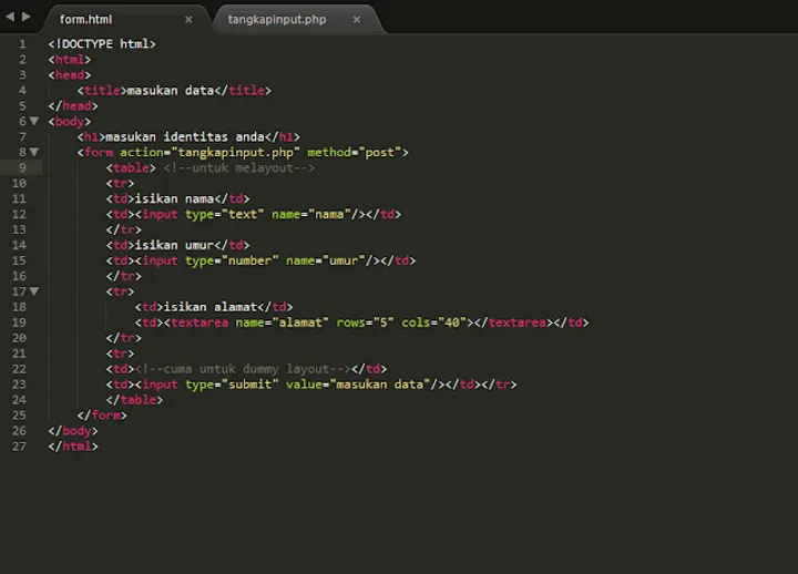 Creating Forms with Separate Input and Processing in HTML5 and PHP