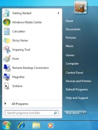 Windows Start Menu